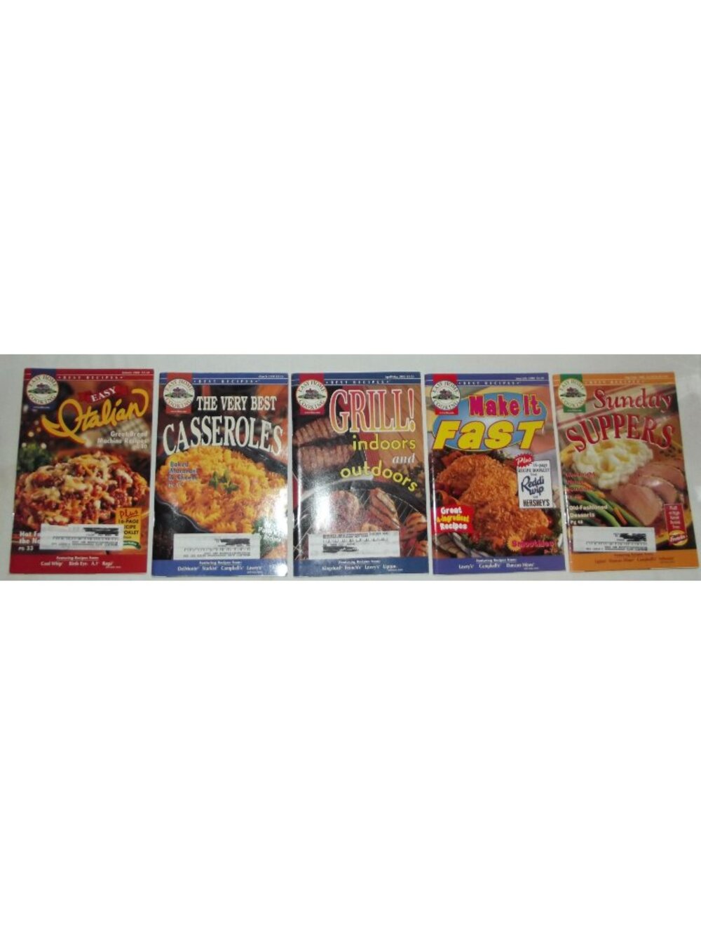 Easy Home Cooking Cookbooks (LOT of 5) Italian Casseroles Gill Fast Suppers book
